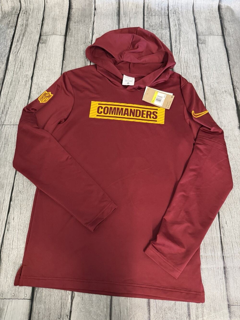 NWT Men's Nike Washington Commanders Sideline Hoodie Shirt Burgundy Sz Small